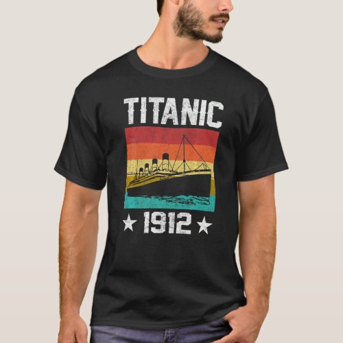 Retro Titanic 1912 Cruise Vessel Vintage Ship   T_Shirt