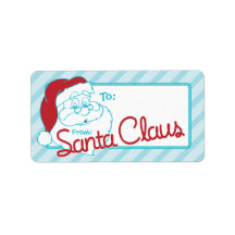Retro To From Santa Christmas Tag