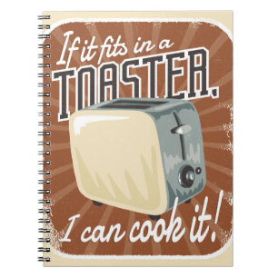 Retro Toaster Cooking Humor Notebook