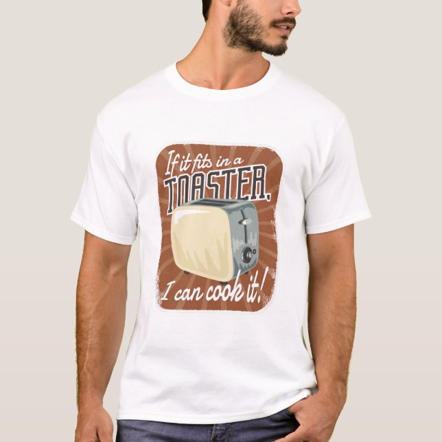 Retro Toaster Cooking Humor T-Shirt (Front)