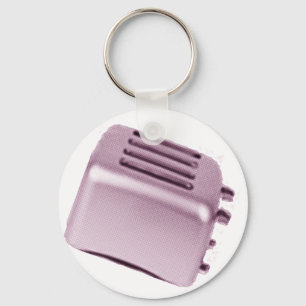 Retro Toaster - Pink Keychain