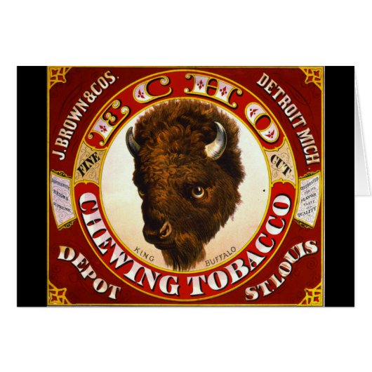 Retro Tobacco Label 1873 a Cards (Front Horizontal)