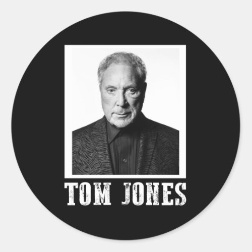 Retro Tom Jones Country Tribute Classic Round Sticker