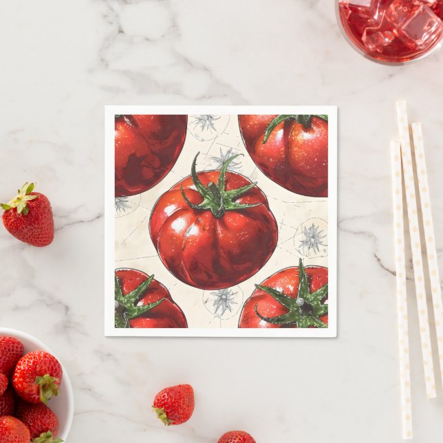 Retro Tomatoes Napkins (Insitu)