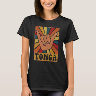 Retro Tongan Shaka Sign Tonga Souvenir Tonga Pride T-Shirt
