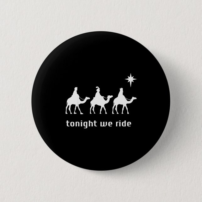 Retro Tonight We Ride Jesus Christians Religious C Button (Front)