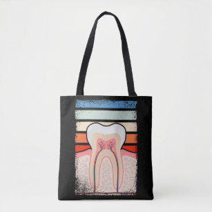 Retro Tooth Medicine Dental Assistant Dentist Tote Bag