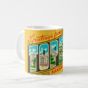 Retro Topeka Kansas Greeting Mug
