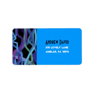 Retro Torah Bar Bat Mitzvah Return Address Sticker