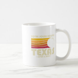 Retro Total Solar Eclipse 2024 Texas Usa Totality Coffee Mug