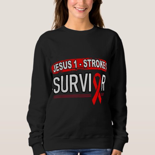 Retro Tougher Than A Stroke Stroke Survivor Jesus  Sweatshirt