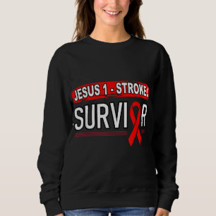 Retro Tougher Than A Stroke Stroke Survivor Jesus Sweatshirt