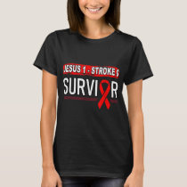 Retro Tougher Than A Stroke Stroke Survivor Jesus  T-Shirt