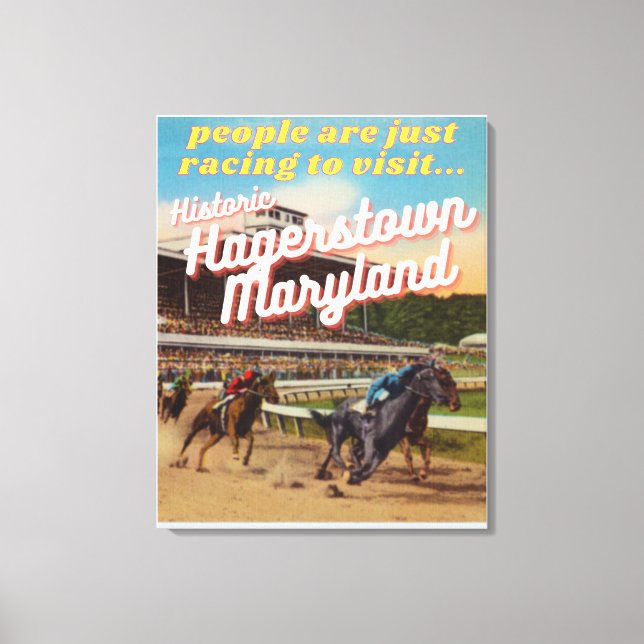 Retro Tourism Poster Canvas Print (Front)