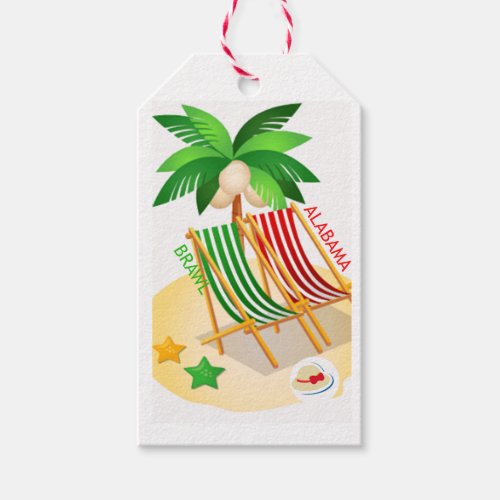 retro tourism tourist holiday vacation gift tags