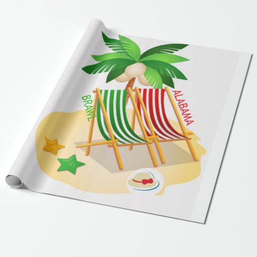 retro tourism tourist holiday vacation wrapping paper