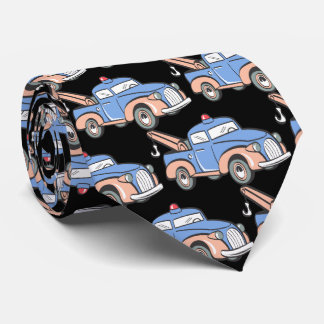 Retro Tow Truck Pattern Tie