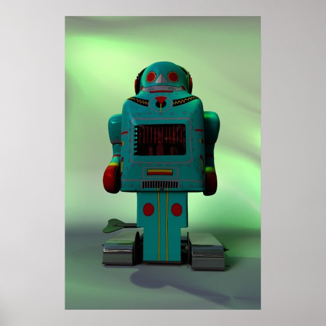 Retro Toy Robot Print (Front)
