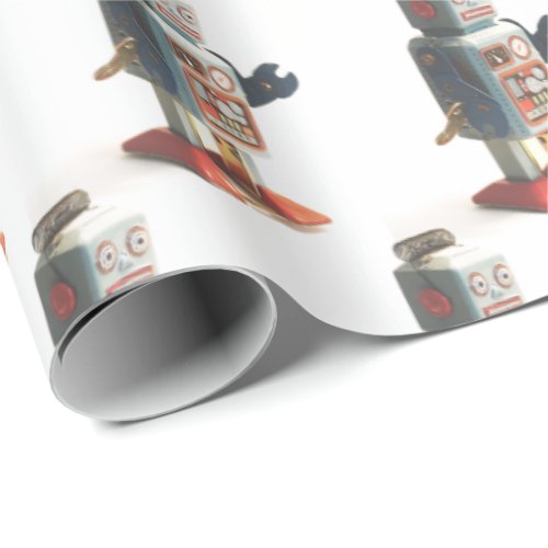 Retro Toy Robot Wrapping Paper