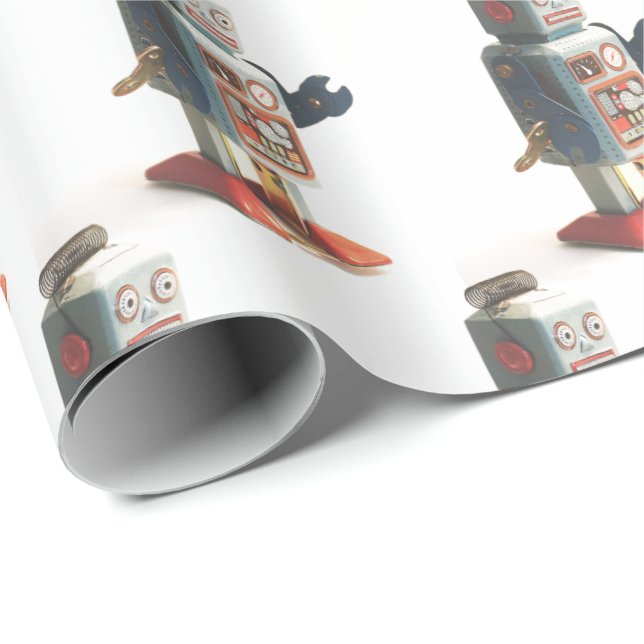 Retro Toy Robot Wrapping Paper (Roll Corner)