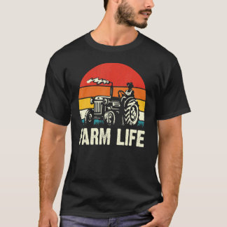 Retro Tractors   Farmer Farming Fathers Day Dad Me T-Shirt