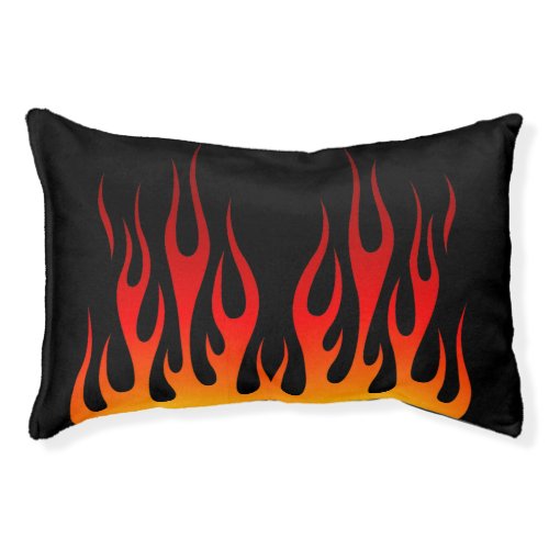 Retro Traditional Hot Rod Flames Custom Racing Pet Bed