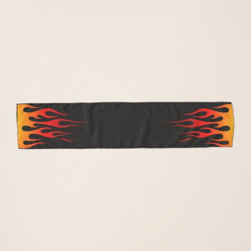 Retro Traditional Hot Rod Flames Custom Racing Scarf