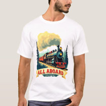 Retro Train Adventure - Vintage Railway Poster.
