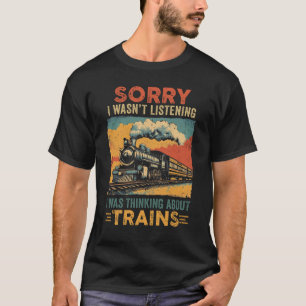 Retro Train Lover Model Railroad Conductor Funny T T-Shirt