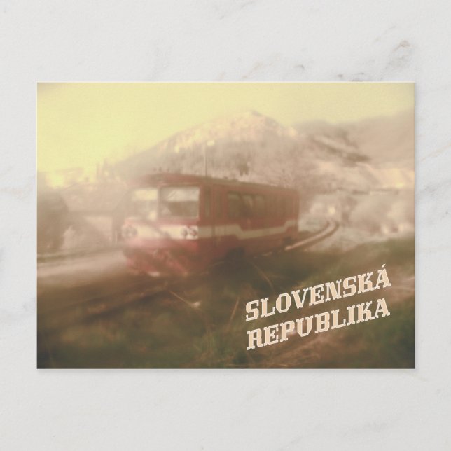 Retro Train Postcard (Front)