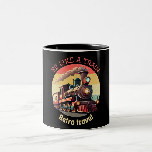 Retro train travel Coffee Mugs