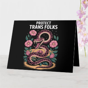 Retro Trans Pride Trans Right Protect Trans Folks Card