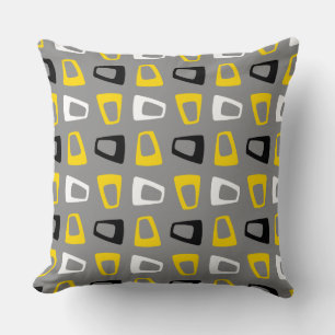 Retro Trapazoids Throw Pillow