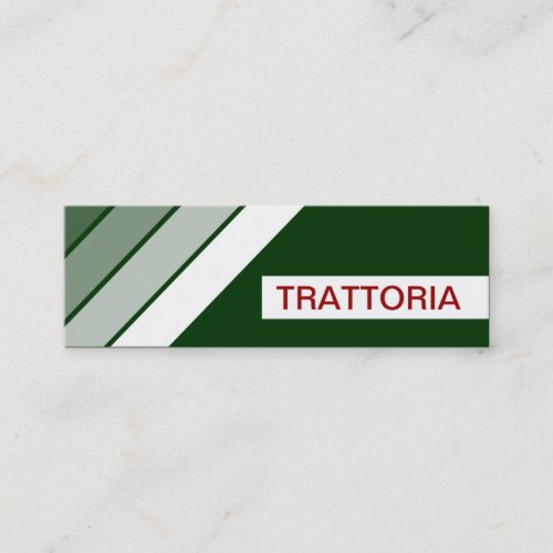 retro TRATTORIA Mini Business Card