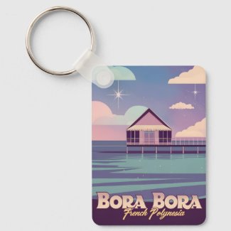 Retro Travel 80s Neon Bora Bora French Polynesia