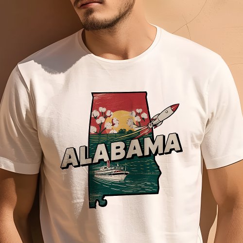 Retro Travel Iconic Alabama Graphic T_Shirt