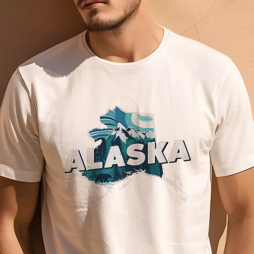 Retro Travel Iconic Alaska Graphic T_Shirt
