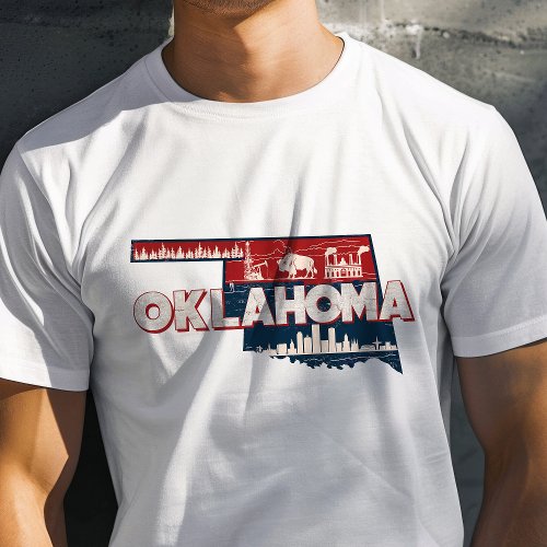 Retro Travel Iconic Oklahoma Graphic T_Shirt