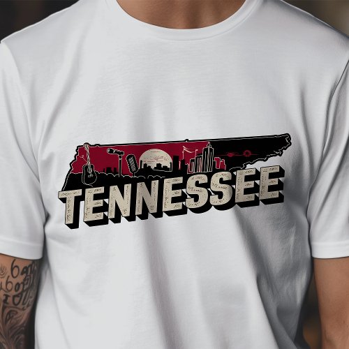 Retro Travel Iconic Tennessee Graphic T_Shirt