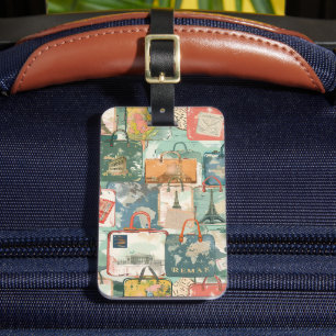 Retro Travel Luggage Tags