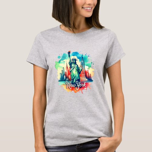 Retro Travel Map US States Vintage USA State Map T_Shirt