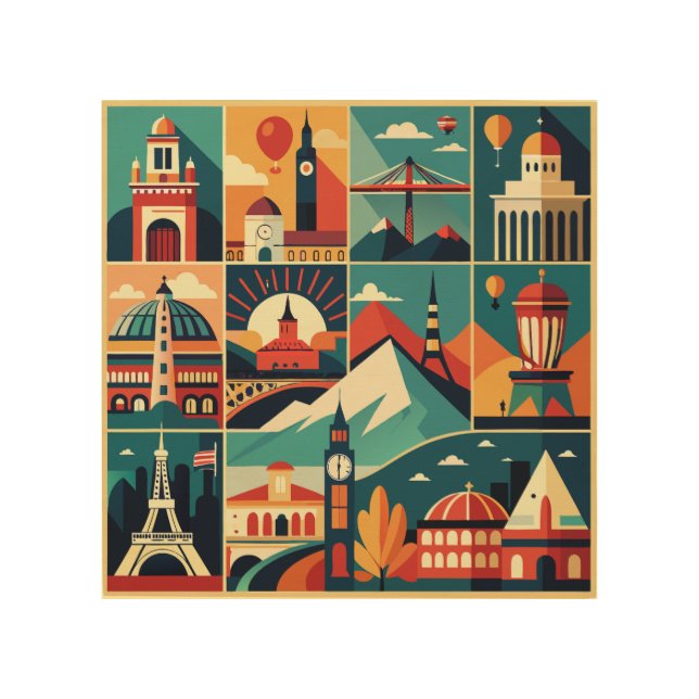 Retro Travel Poster Collage (Front)