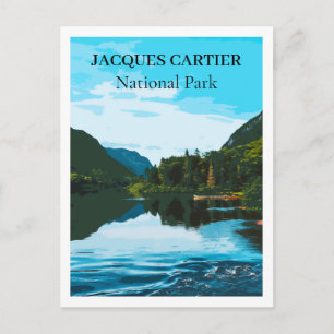 Retro Travel Style Jacques Cartier National Park Postcard