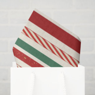 Retro Treasures Christmas stripes Tissue Paper