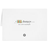 Retro Tree Baubles Group Happy Holidays card (Back Horizontal)