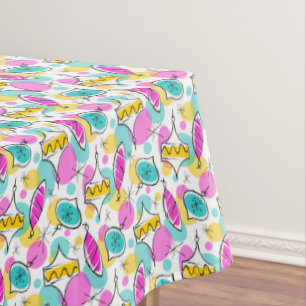 Retro Tree Baubles Multi 360 tablecloth