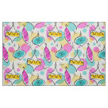 Retro Tree Baubles Multi large pattern Fabric
