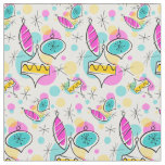 Retro Tree Baubles small pattern Fabric