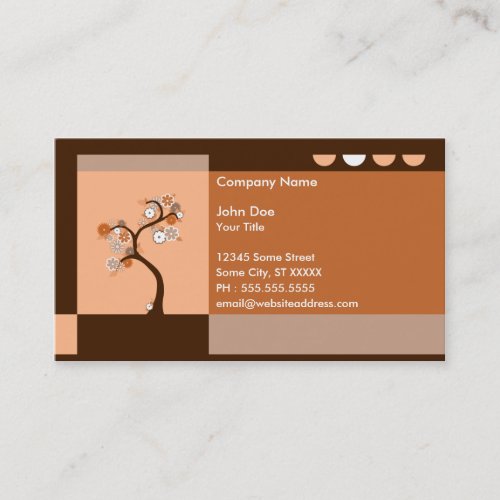 retro tree business card templates
