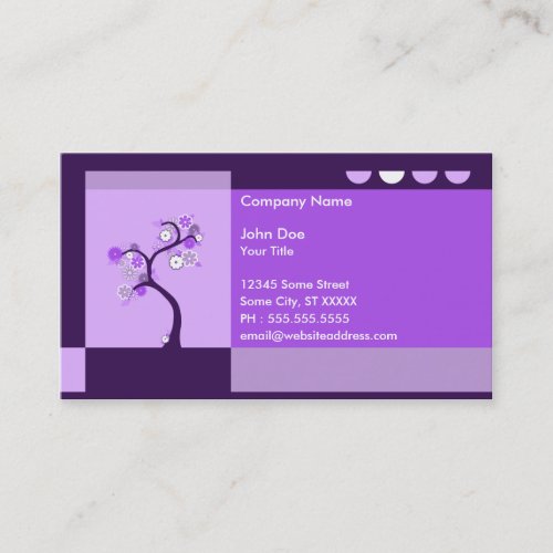 retro tree business card template
